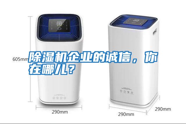 除濕機(jī)企業(yè)的誠信，你在哪兒？
