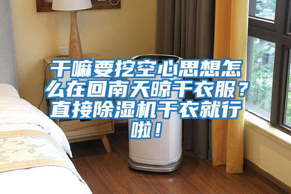干嘛要挖空心思想怎么在回南天晾干衣服？直接除濕機干衣就行啦！