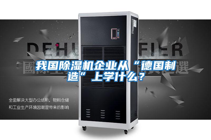 我國(guó)除濕機(jī)企業(yè)從“德國(guó)制造”上學(xué)什么？