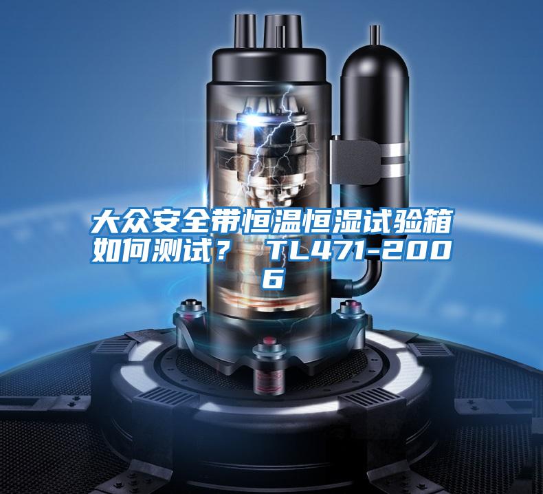 大眾安全帶恒溫恒濕試驗箱如何測試？ TL471-2006