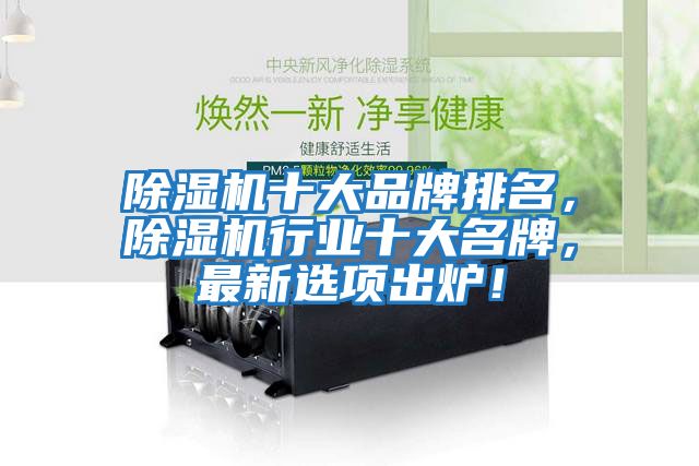 除濕機十大品牌排名,除濕機行業十大名牌,最新選項出爐!